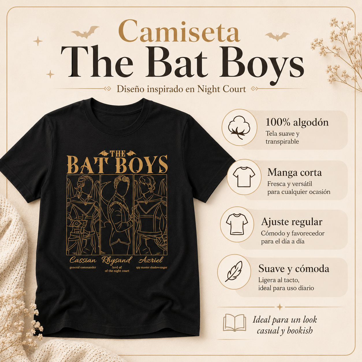 The Bat Boys Line Art Tee