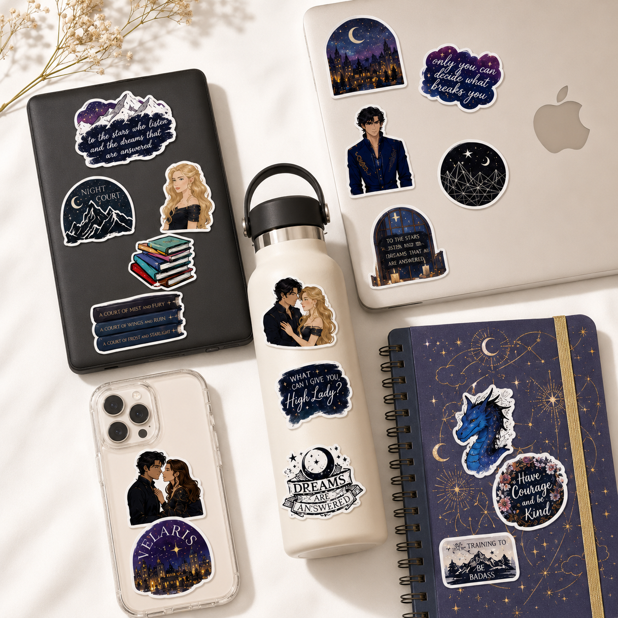 Set de 50 Stickers ACOTAR